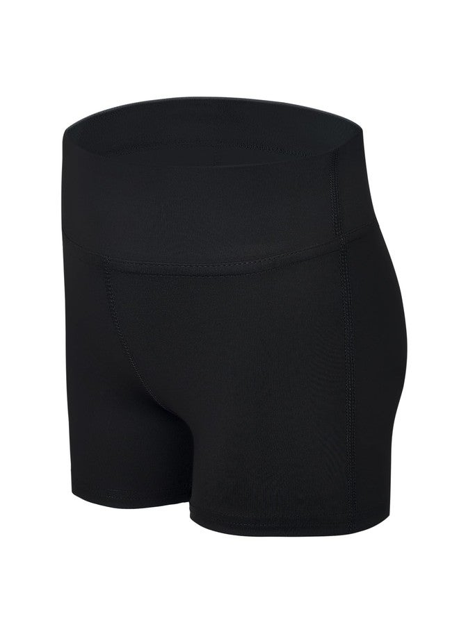 Gnainach Girls Volleyball Shorts Size 9-10 Years Old Solid Black Lightweight High Waisted Spandex Bike Short for Kids Gymnastics - Image 3